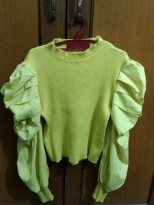 Yellow Puff Sleeve Top