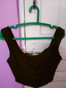 Paisley Print Crop Top