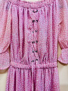 Women Pink Midi Dress 👗
