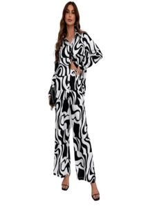 New  Forever  Shirt With Pant Co -ord Set Printe