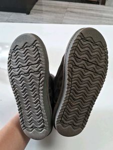 Leopard Print Fur Lined Boots Kids size 12