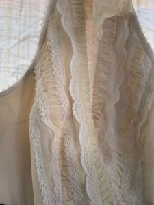 Cream Halter Dress with Black Sash