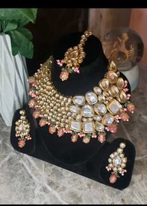 Beautiful Pink Kundan Bridal Set
