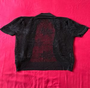 Black Knitted Shrug/coverup