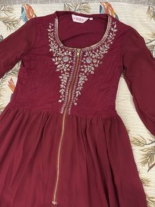 Elegant Maroon Ethnic Gown