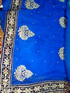 Beautiful Party Wear double Colour Saree