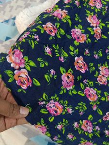 BARE DENIM Floral Print Top