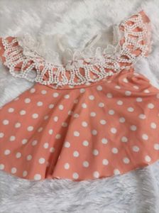 Adorable Off Shoulder Peach Dress