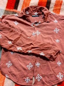 Stylish Brown Printed Shirt
