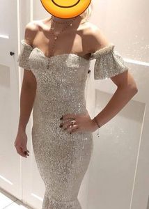 Sequin Off Shoulder Mermaid Dress