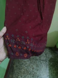 Simple Maroon Ladies Kurti L-40 inch