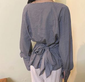 Rare -Gingham Puff Sleeve Top