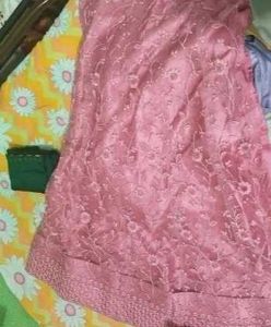 Elegant Pink Embroidered Lehnga