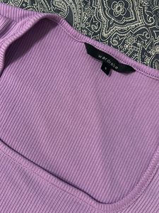 Wardrobe Purple Ribbed Top
