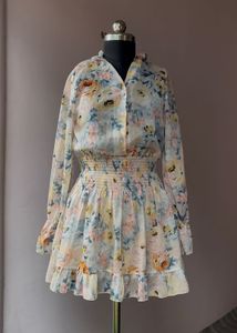 Floral Print Mini Dress