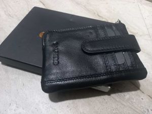 Calfnero Genuine Leather Card Holder Coin Wallet