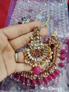 Jwellary Set Maroon Colour