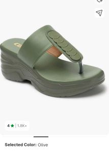 Green Wedge Sandals