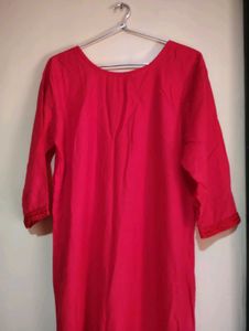 Pink Embroidered Kurti