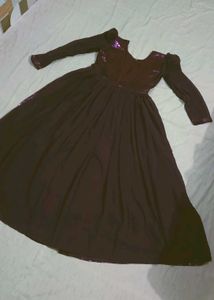 Elegant Sequin Gown &amp; Dupatta
