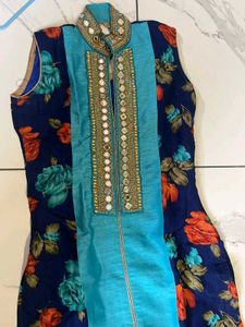 Floral &amp; Blue  3 Piece Dress Set