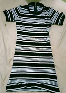 Black and White stripes mini Body Con