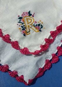 Self Embroided Handkerchief 🌹🌷🌼🌿