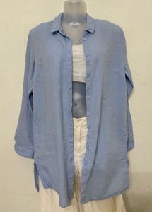 PRIMARK Pintresty Oversized Shirt Blue For Women