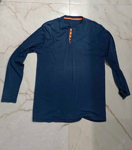 Stylish Blue Long Sleeve Shirt