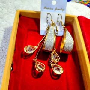 Elegant Gold-Tone Teardrop Earrings