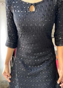 🖤🖤 Black Sequence Embroidery  Kurta 🖤🖤