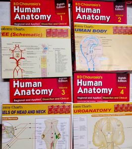 BD Chaurasia&#39;s HUMAN ANATOMY Volumes (1,2,3,4)