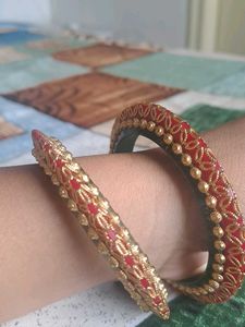 Bangles Two Colours Red And Green