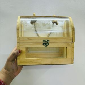 Wooden Treasure Chest Display Box