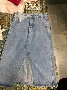 High Waist Denim Skirt