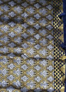 Elegant Jute Blue saree