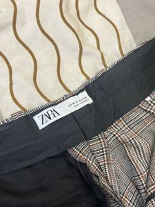 Plaid Wide Leg Pants