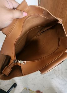 Fringed Tan Handbag