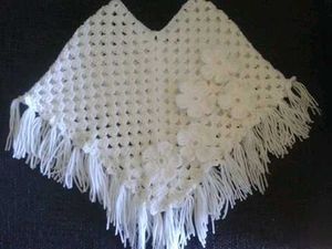 White Crochet Poncho