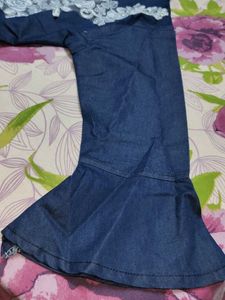🎀 Chic Denim Fit &amp; Flare Dress 👗