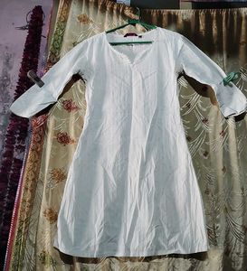 White Cotton Kurta(fix rate)