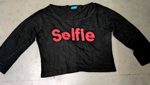 Black &#39;Selfie&#39; Top