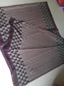 Gray silk saree
