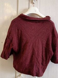 Maroon Cropped Shirt