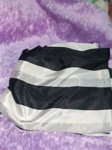 New Black And White Striped Saree ..