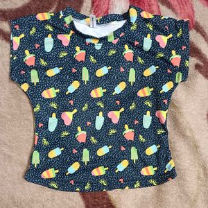 Fun Ice Cream Print Top