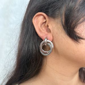 Silver Circle Earrings
