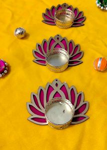 Handmade Lotus Candle Holder (Pack Of 5)