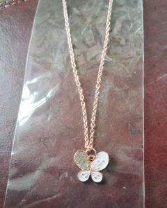 Set Of 2 Butterfly Pendant Necklace