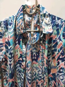 Multi Print Satin Shirt